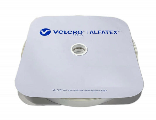 Velcro Basic/Alfatex ® Self-Adhesive Hook & Loop Tape – Strong & Reliable Fastening (White)