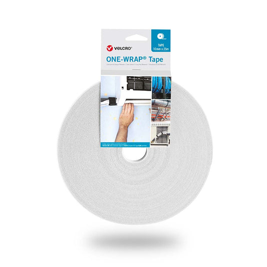 VELCRO® ONE-WRAP® Tape – 25m Roll | Multiple Colours & Widths Available