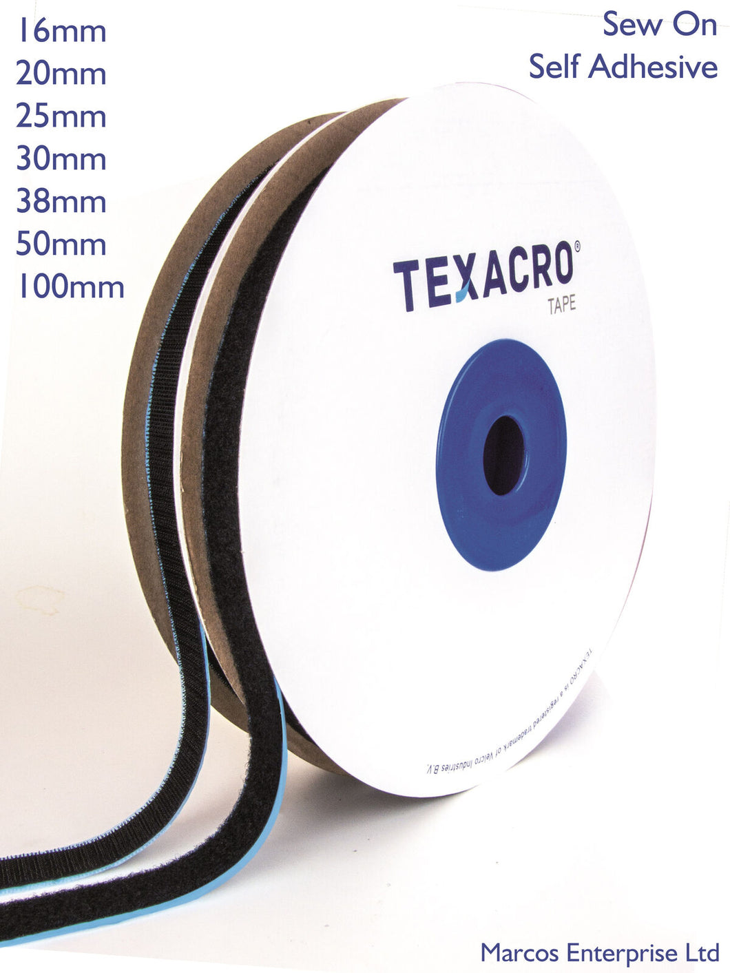 Pair (Hook and Loop) Tape Texacro® by Velcro Companies Self Adhesive